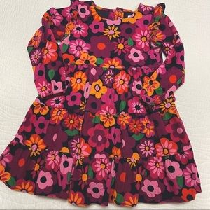 Gymboree  girl’s dress size 5T colorful cotton corduroy floral